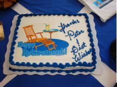 picture of peter's retirement cake